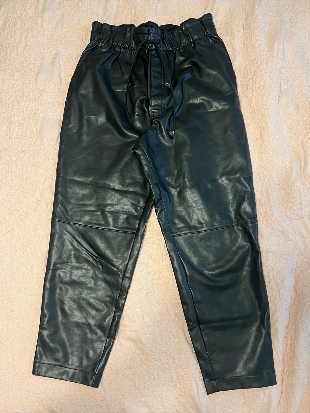 Abercrombie & Fitch Black Faux Leather Pants L